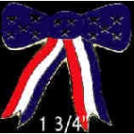 USA FLAG STARS STRIPS WIDE BOW LARGE PIN